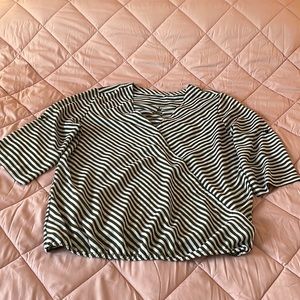 Faux wrap work blouse